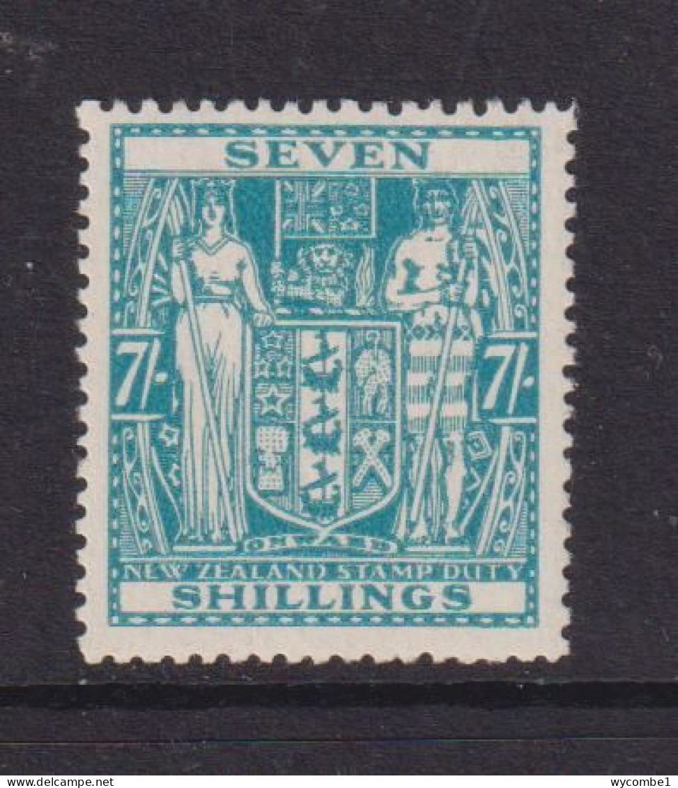 NEW ZEALAND  - 1940-52 Postal Fiscal  Wmk Mult NZ And Star 7s Hinged Mint - Fiscaux-postaux