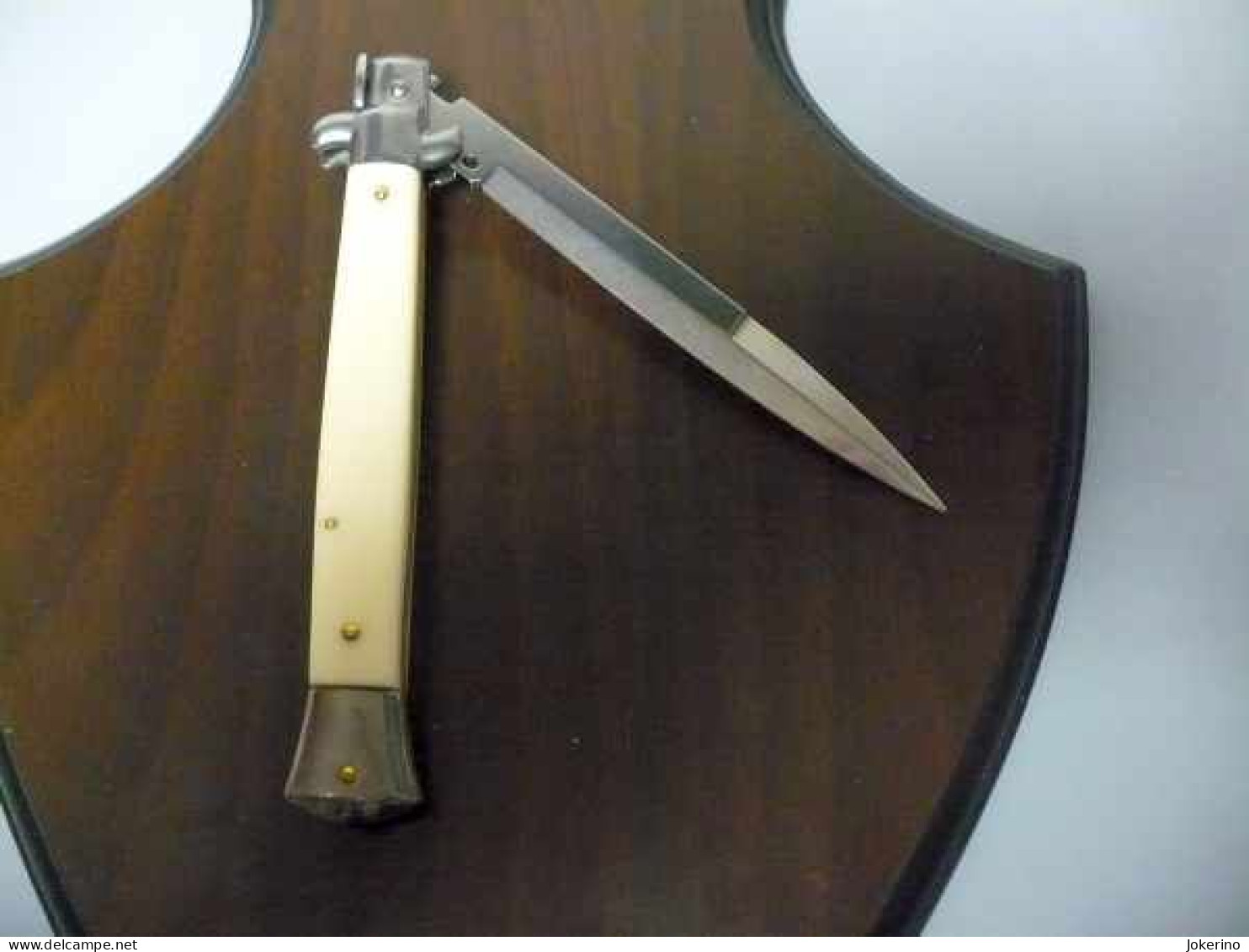 KNIFE -italian stiletto-28 cm-FRANK BELTRAME-lama baionetta- IMITAZIONE AVORIO - ACRILICO - MODELLO FB 28/91B