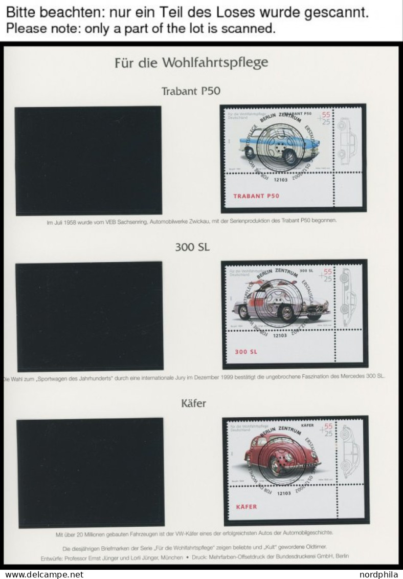 JAHRGÄNGE 2231-2304 O, 2002, Kompletter Jahrgang, Ohne Selbstklebende Marken, Jeweils Aus Der Rechten Unteren Bogenecke, - Other & Unclassified