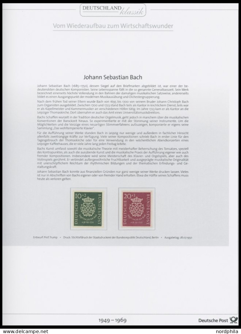 SAMMLUNGEN , , 1949-69, Bis Auf Den Posthornsatz Komplette Sammlung Im Deutsche Post Spezialalbum Die Briefmarken Vom Wi - Sonstige & Ohne Zuordnung