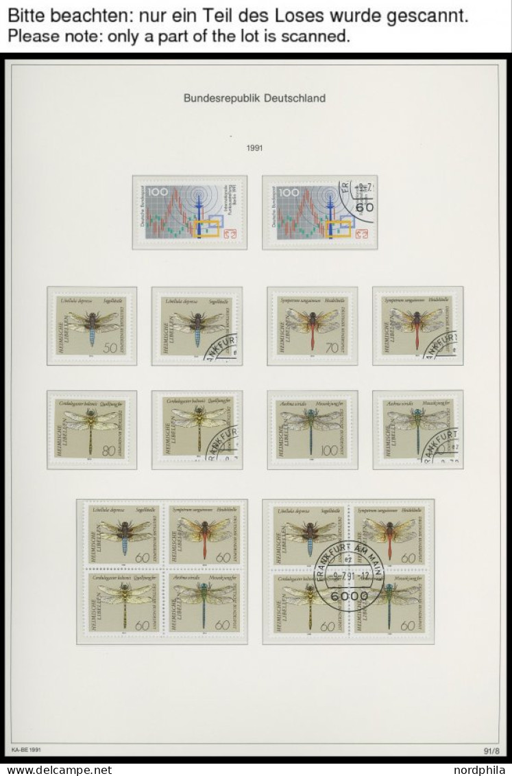 SAMMLUNGEN ,o , Sammlung Bundesrepublik Von 1991-96 Im KA-BE Bi-collcet Falzlosalben, Postfrisch Und Gestempelt Bis 1995 - Andere & Zonder Classificatie