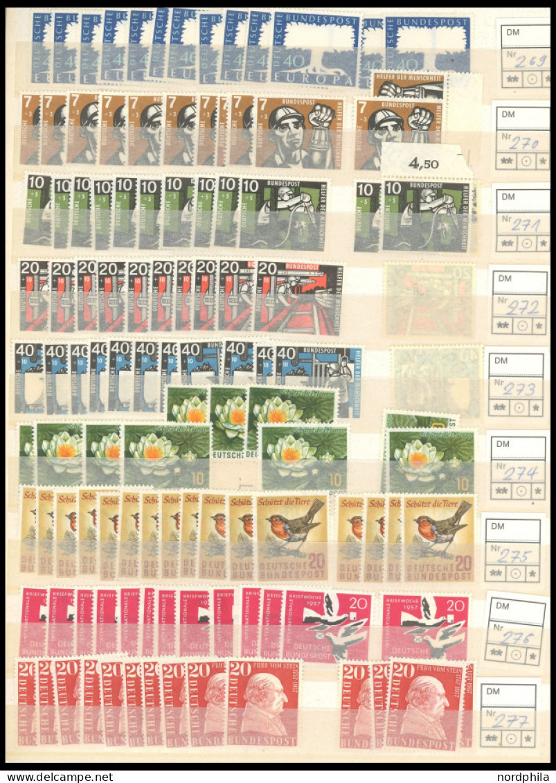 LOTS , 1952-1970, sauberes, reichhaltiges Händlerlager (Mi. 148-625), fast nur postfrische Prachterhaltung, sehr günstig