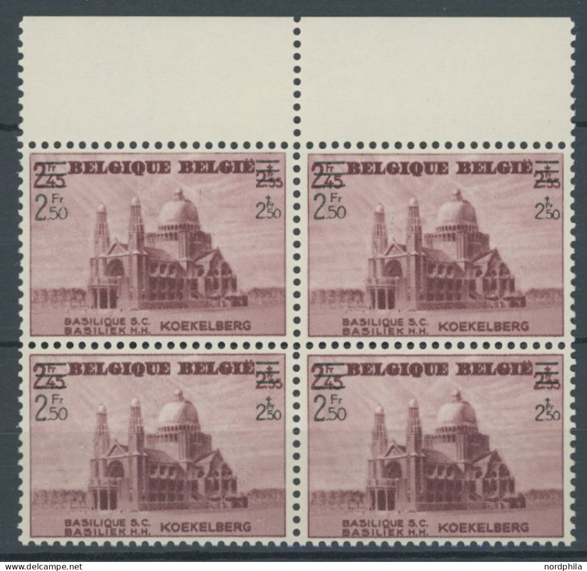 BELGIEN 482-88 VB , 1938, Albertkanal Und Basilika In Viererblocks, Postfrisch, 2 Prachtsätze, Mi. 108.- - Other & Unclassified