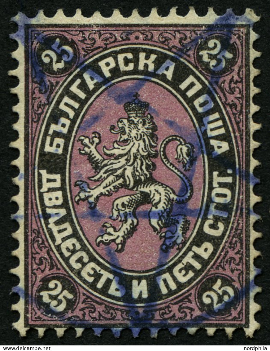 BULGARIEN 10 O, 1881, 25 St. Schwarz/lila, Pracht, Mi. 100.- - Other & Unclassified