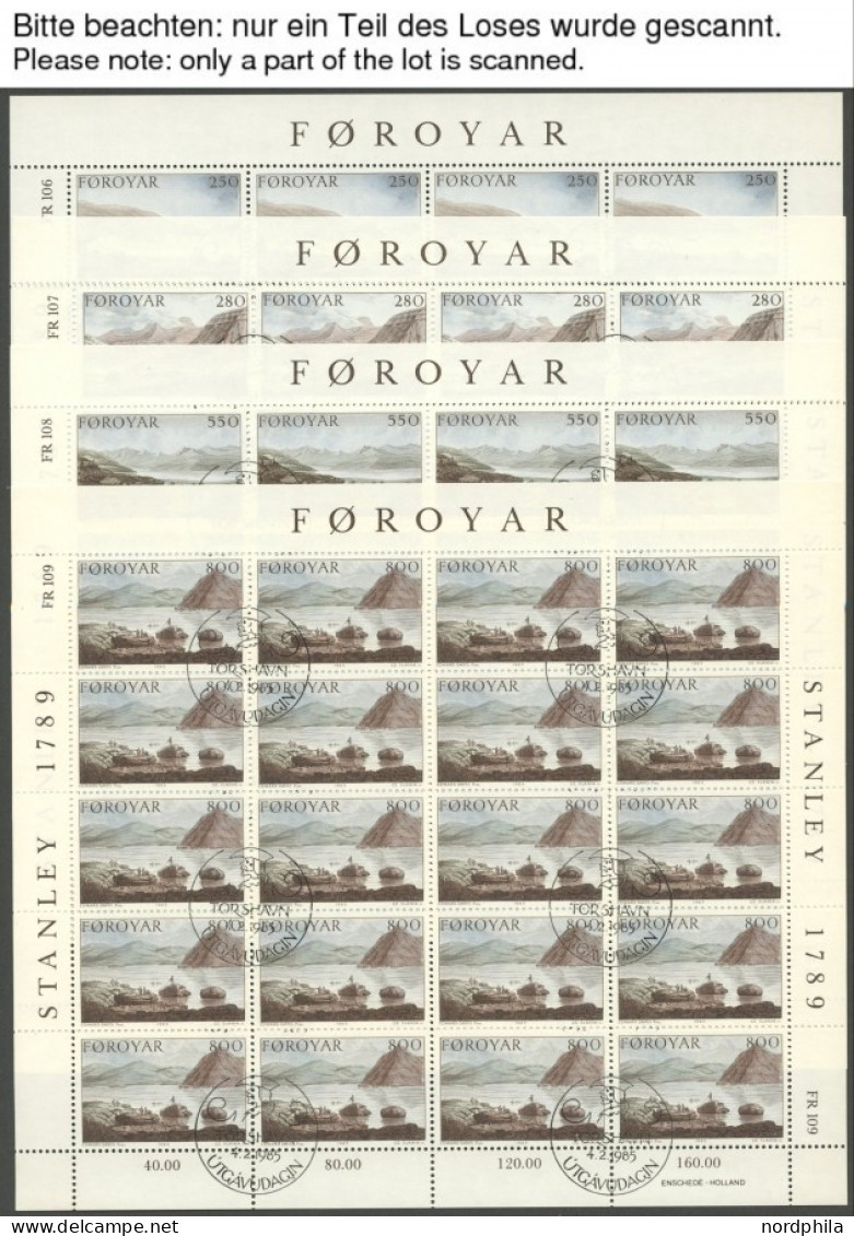 FÄRÖER 112-24KB O, 1985, 4 Kleinbogensätze, Ersttagsstempel, Pracht, Mi. 430.- - Féroé (Iles)