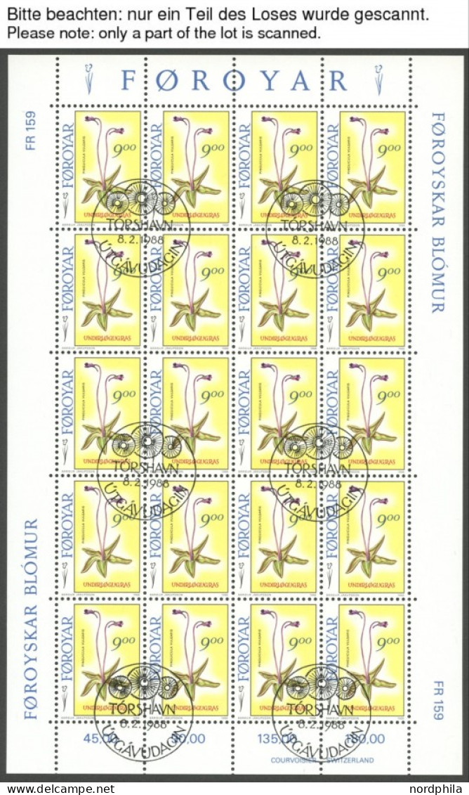 FÄRÖER 162-78KB O, 1988, 5 Kleinbogensätze, Ersttagsstempel, Pracht, Mi. 620.- - Färöer Inseln