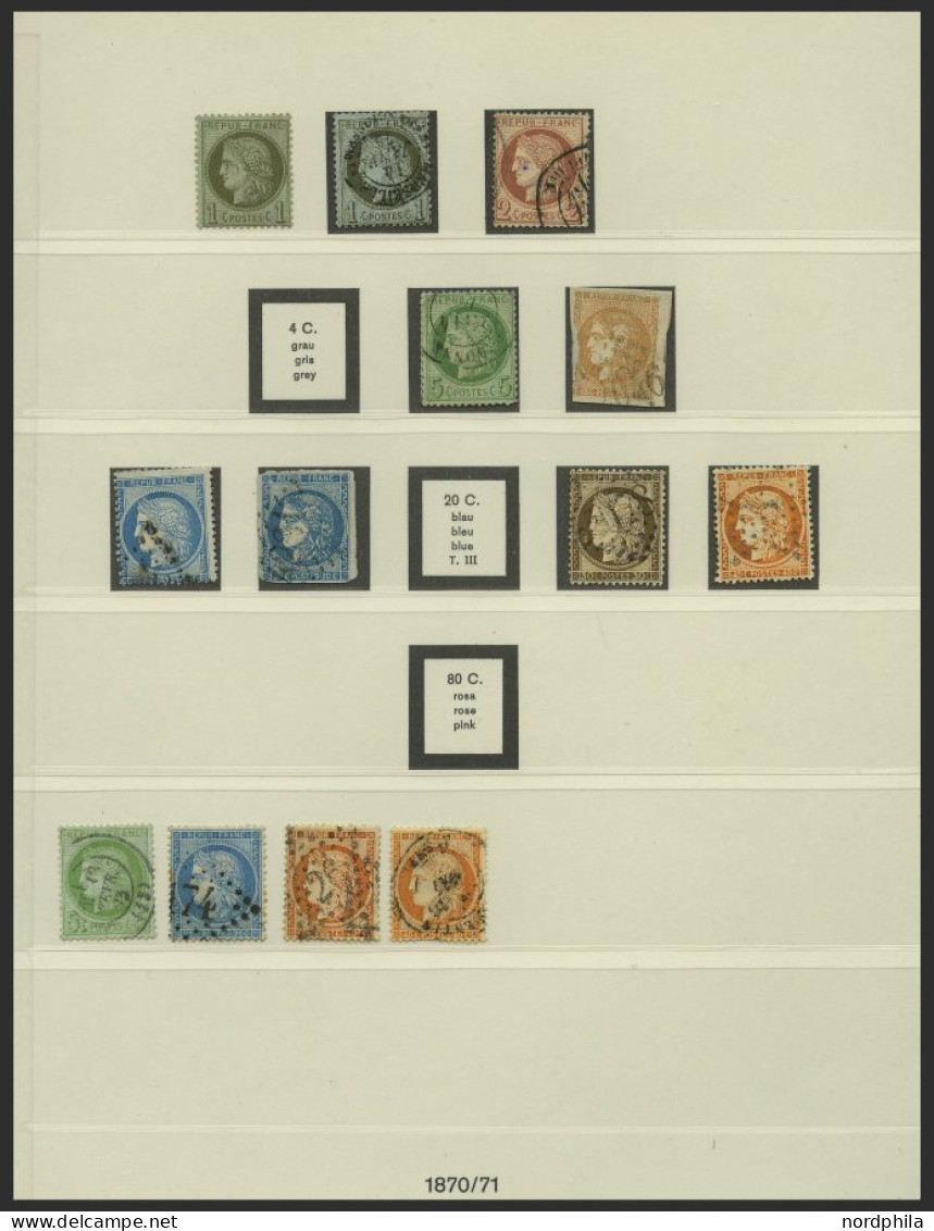 SAMMLUNGEN ,o, , Sammlung Frankreich Von 1889-1959 In 2 Lindner Falzlosalben Mit Guten Mittleren Ausgaben, Der Klassisch - Collections