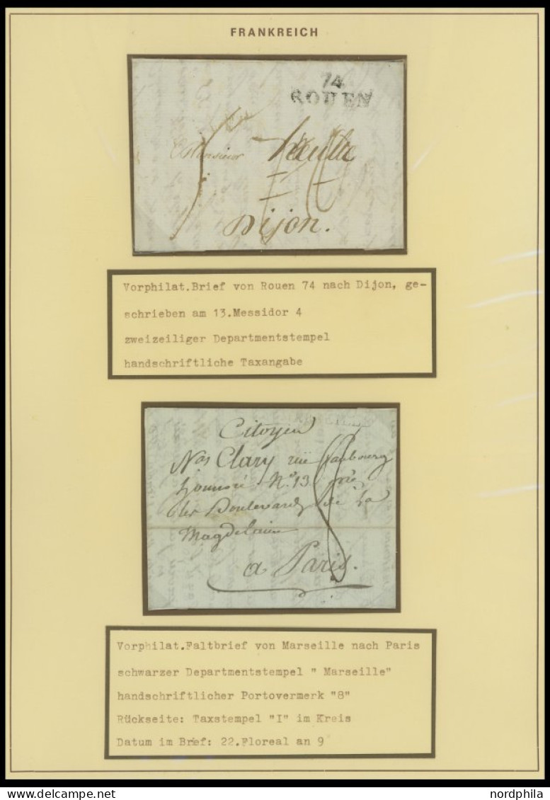 SAMMLUNGEN 1792-1860, Interessante Sammlung Von 23 Verschiedenen Belegen, Sauber Beschriftet Im Album - Collections