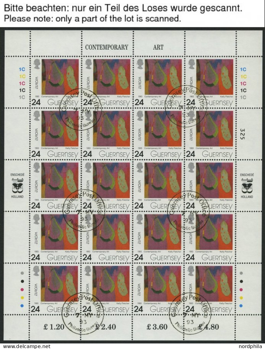 GUERNSEY KB O, 1976-94, Europa, Bis Auf 1977 Alle 18 Kleinbogensätze Komplett, U.a. Mit Mi.Nr. 608-11, Pracht, Mi. 716.- - Guernsey