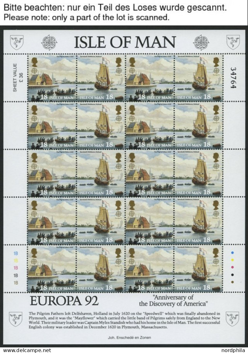 INSEL MAN KB , 1976-94, Europa, Bis Auf 1977 Alle 18 Kleinbogensätze Komplett, Pracht, Mi. 520.- - Man (Insel)