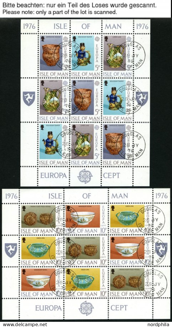 INSEL MAN Aus 82-430 KB O, 1976-90, Europa, Komplett In Kleinbogen Mit Ersttagsstempeln, Pracht, Mi. 316.40 - Isle Of Man