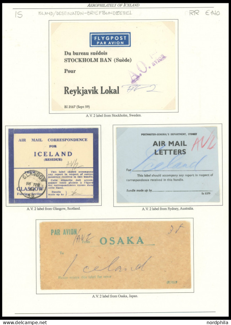 SAMMLUNGEN, LOTS 4 Verschiedene Briefbundzettel, Pracht - Verzamelingen & Reeksen