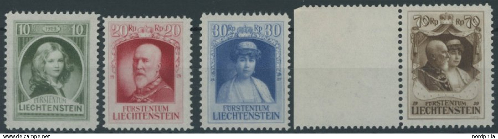 LIECHTENSTEIN 90-93 , 1929, Regierungsantritt, Postfrischer Prachtsatz, Mi. 100.- - Other & Unclassified