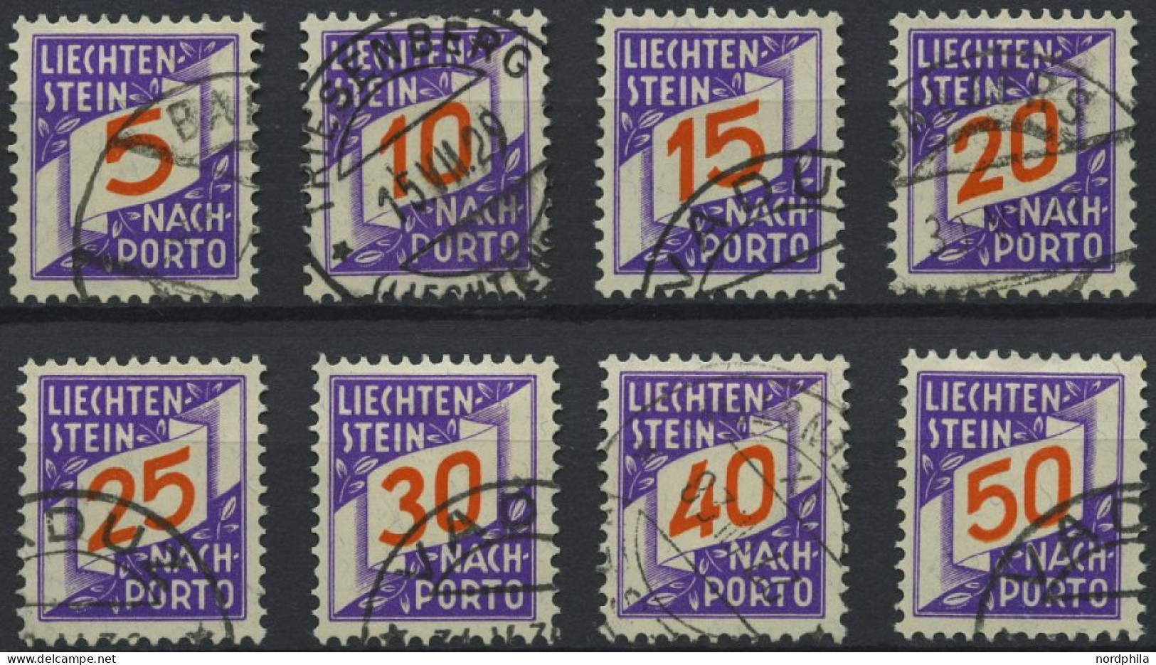 PORTOMARKEN P 13-20 O, 1928, Ziffer Mit Band, Prachtsatz, Mi. 100.- - Postage Due