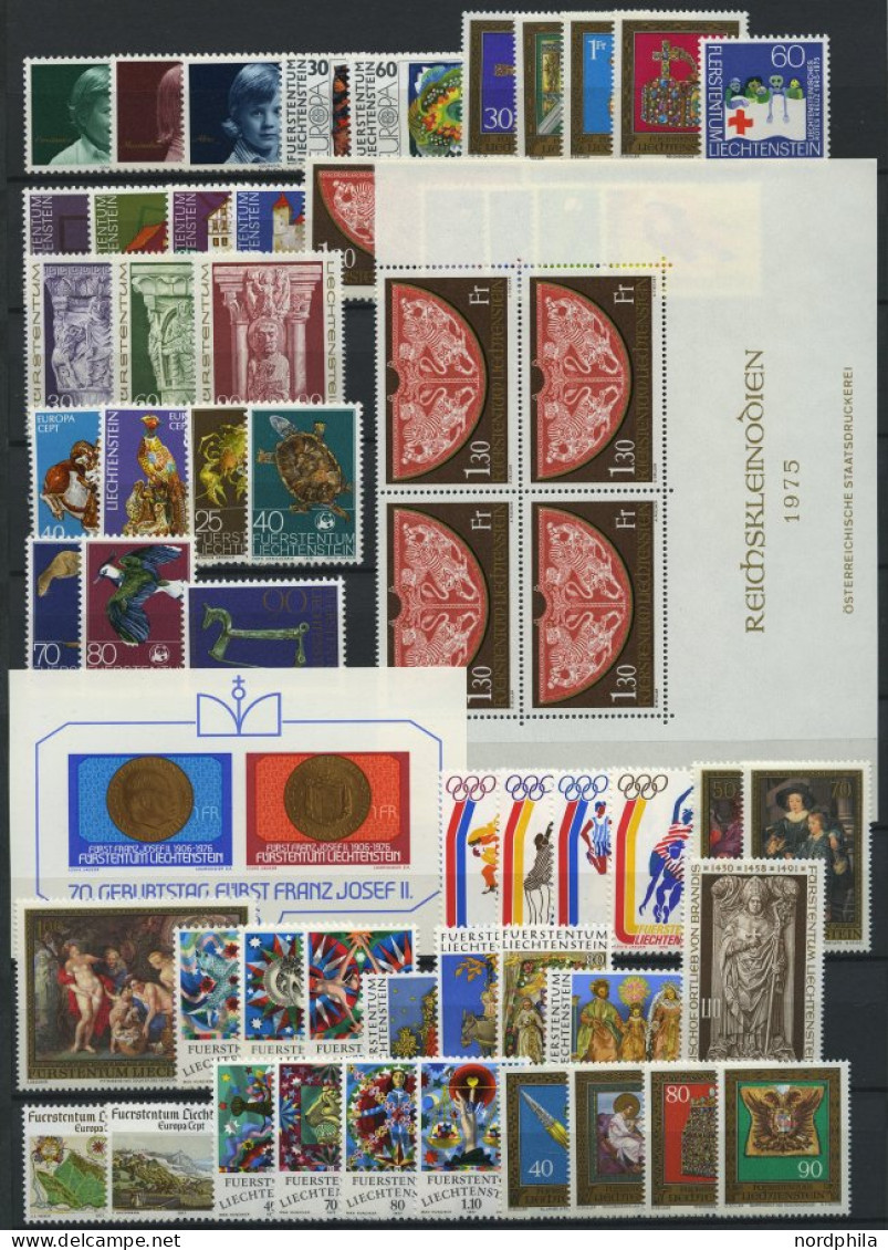 SAMMLUNGEN , Komplette Postfrische Sammlung Liechtenstein Von 1971-80, Prachterhaltung - Collections