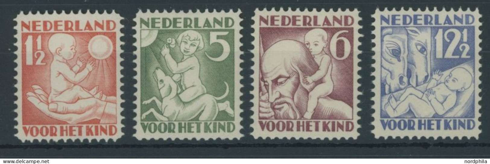 NIEDERLANDE 236-39A , 1930, Die Vier Jahreszeiten, Gezähnt K 121/2, Postfrischer Prachtsatz, Mi. 65.- - Autres & Non Classés
