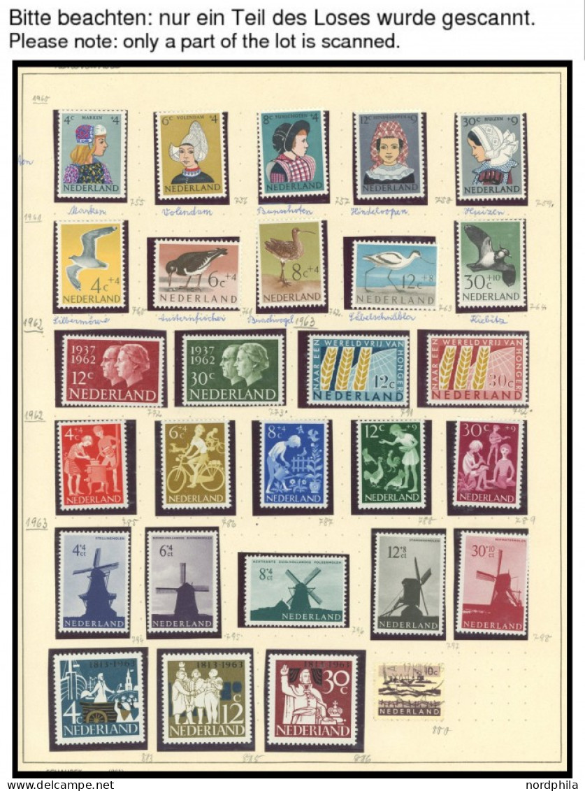 SAMMLUNGEN, LOTS ,o , Sammlung Niederlande Bis 1987, Die Ersten Jahre Kaum Vertreten, Ab 1968 Scheinbar Postfrisch Kompl - Colecciones Completas