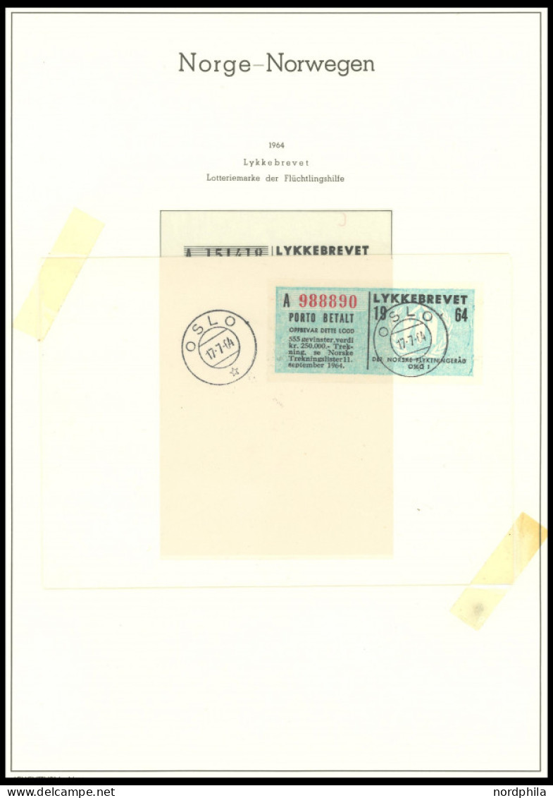 SAMMLUNGEN, LOTS O, 1945-91, Komplette Gestempelte Sammlung Norwegen Im Leuchtturm Falzlosalbum, Fast Nur Prachterhaltun - Verzamelingen