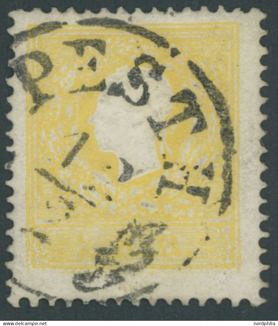 ÖSTERREICH BIS 1867 10IIa O, 1859, 2 Kr, Gelb, Type II, K1 PESTH, Pracht - Sonstige & Ohne Zuordnung