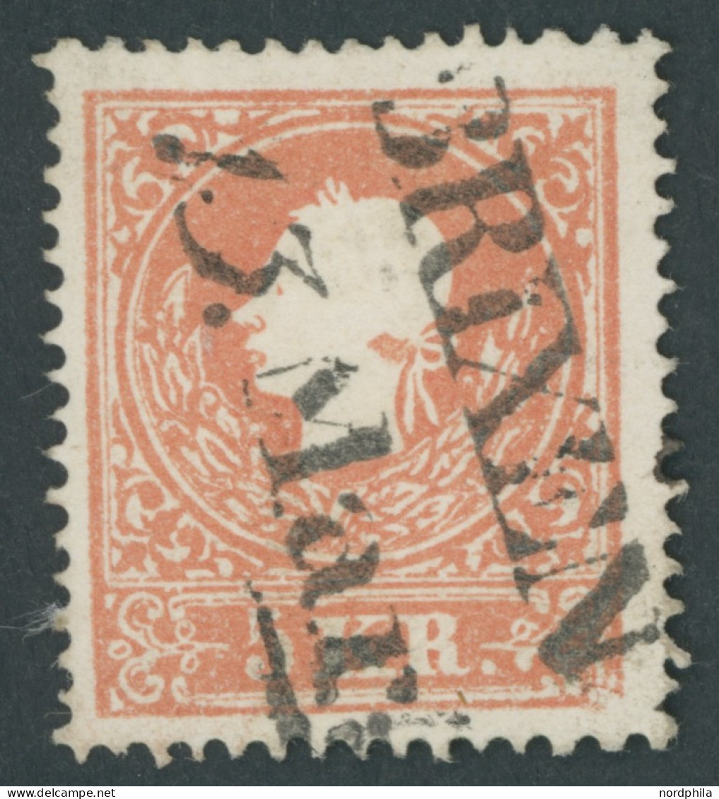 ÖSTERREICH BIS 1867 13II O, 1859, 5 Kr. Rot, Type II, Mit Plattenfehler Loch Im Hinterkopf L2 BRIXEN, Pracht - Autres & Non Classés