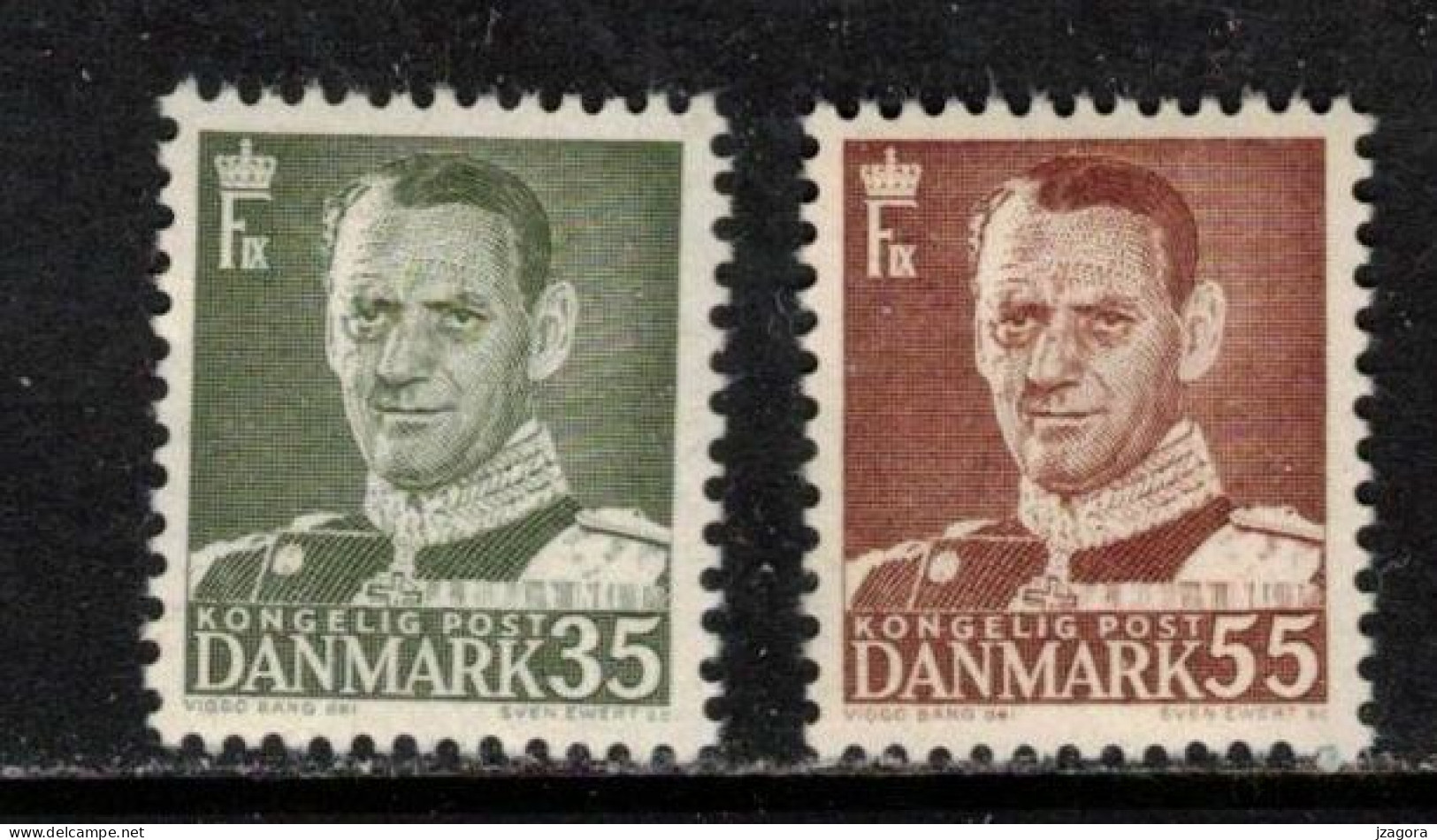 KING FREDERIK IX DENMARK DANMARK DÄNEMARK 1951 MH(*) MI 309 315 - Unused Stamps