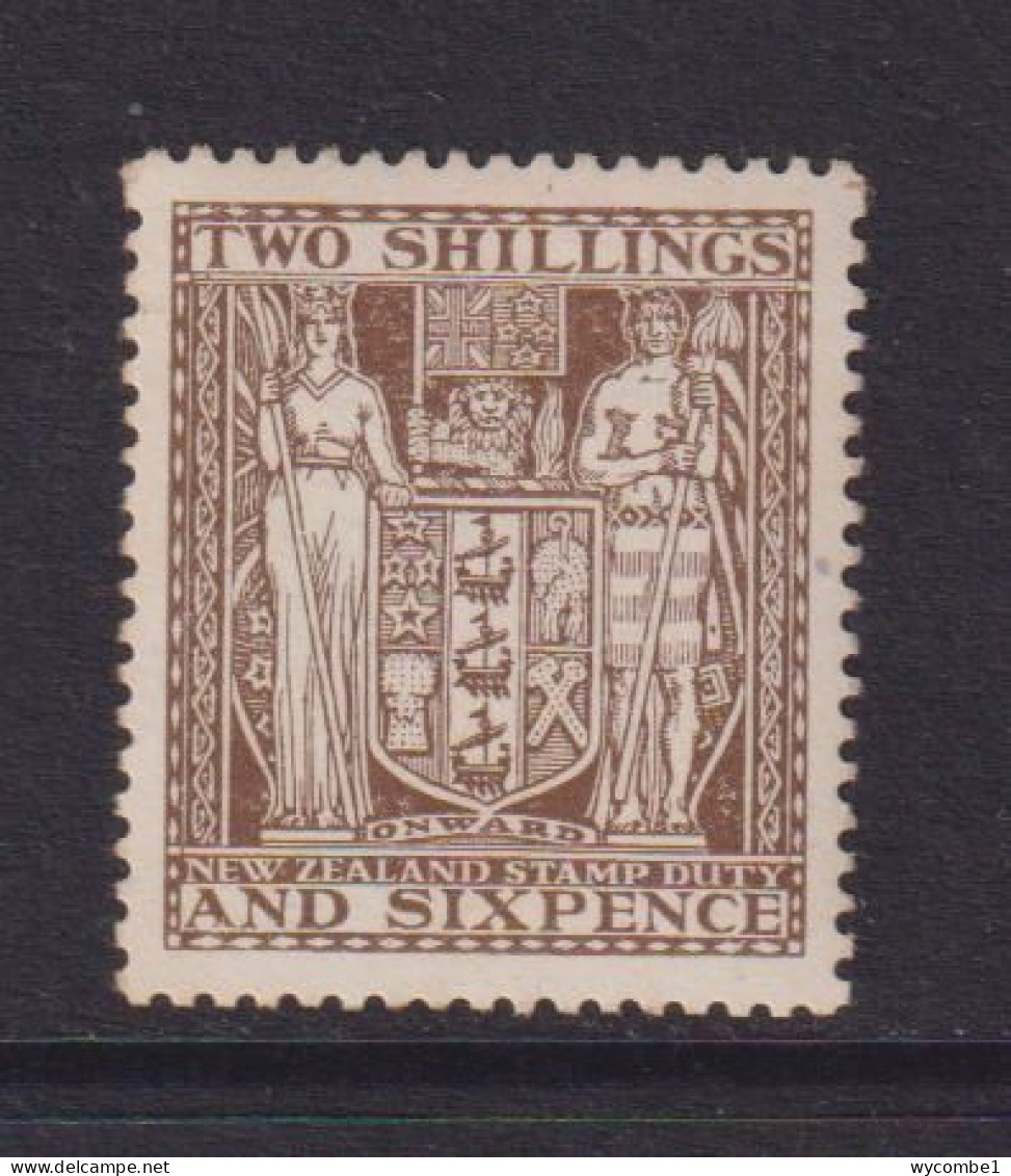 NEW ZEALAND  - 1940-52 Postal Fiscal  Wmk Single Lined NZ And Star Close Together 2s6d Hinged Mint - Steuermarken/Dienstmarken