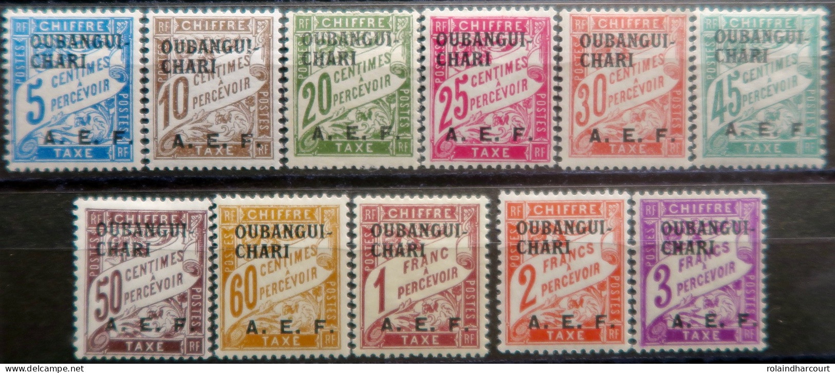 LP3972/253 - 1928 - COLONIES FRANÇAISES - OUBANGUI-CHARI - TIMBRES TAXE - SERIE COMPLETE - N°1 à 11 NEUFS**(2t)/*(9t) - Ungebraucht