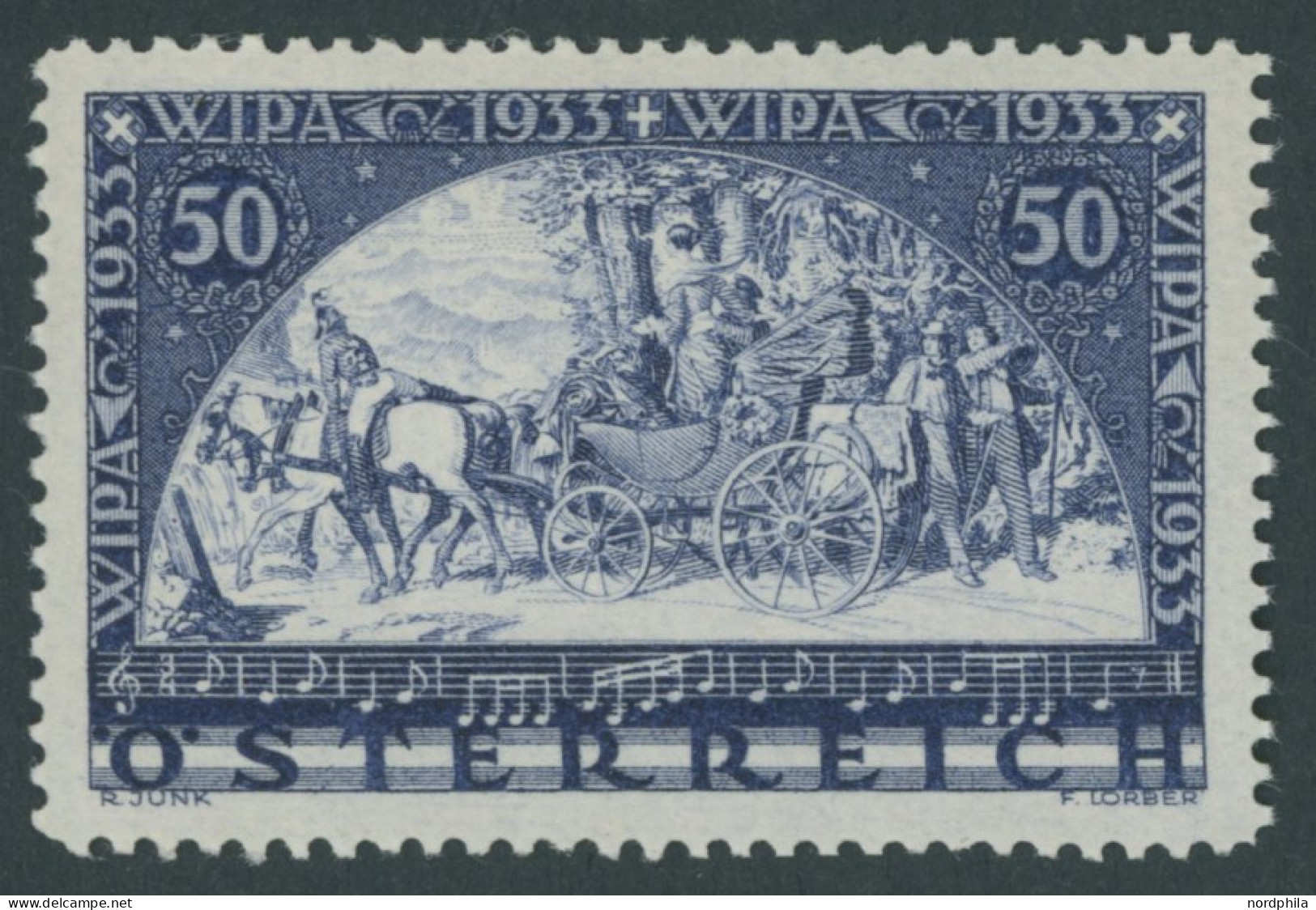 ÖSTERREICH 1918-1938 555A , 1933, 50 G. WIPA, Gewöhnliches Papier, Postfrisch, Pracht, Mi. 320.- - Sonstige & Ohne Zuordnung