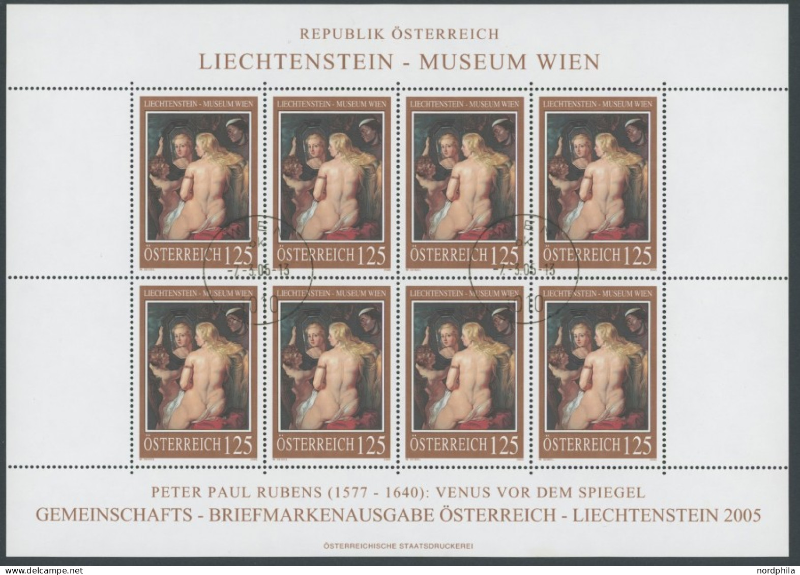 ÖSTERREICH AB 1950 2519,2532KB O, 2005, Gemälde Und Wasserflugzeug, Je Im Kleinbogen, Ersttagsstempel, Pracht, 70.- - Other & Unclassified