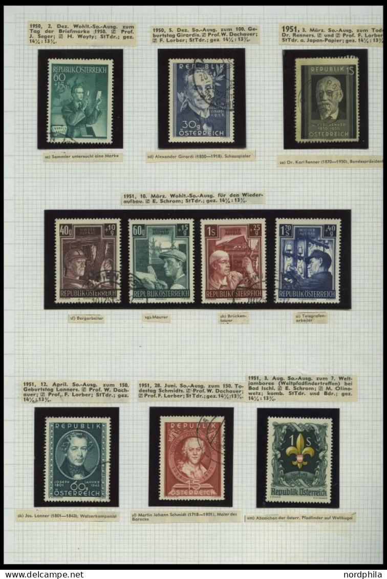 SAMMLUNGEN O,, , Sammlung Österreich Von 1850-1964 Im KA-BE Album, Die Ersten Jahre Schwach Vertreten, Ab 1948 Komplett  - Collections