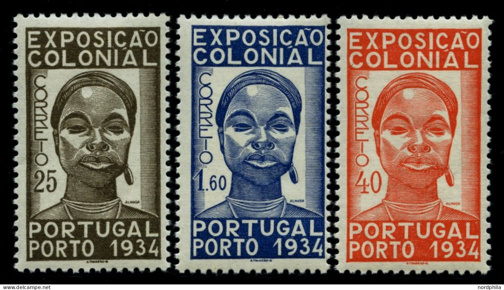 PORTUGAL 578-80 , 1943, Kolonialausstellung, Falzrest, Prachtsatz - Gebraucht