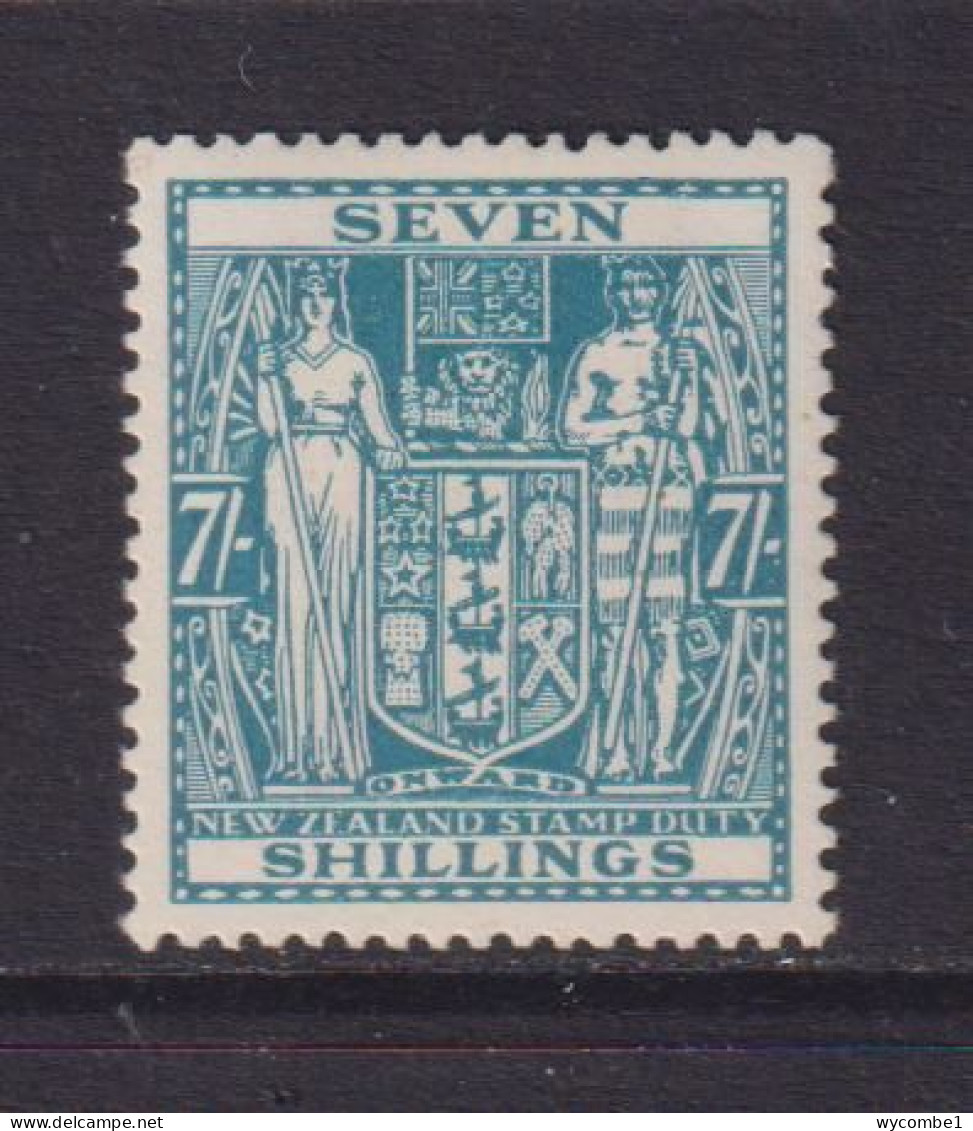 NEW ZEALAND  - 1940-52 Postal Fiscal  Wmk Single Lined NZ And Star Close Together 7s Hinged Mint - Steuermarken/Dienstmarken