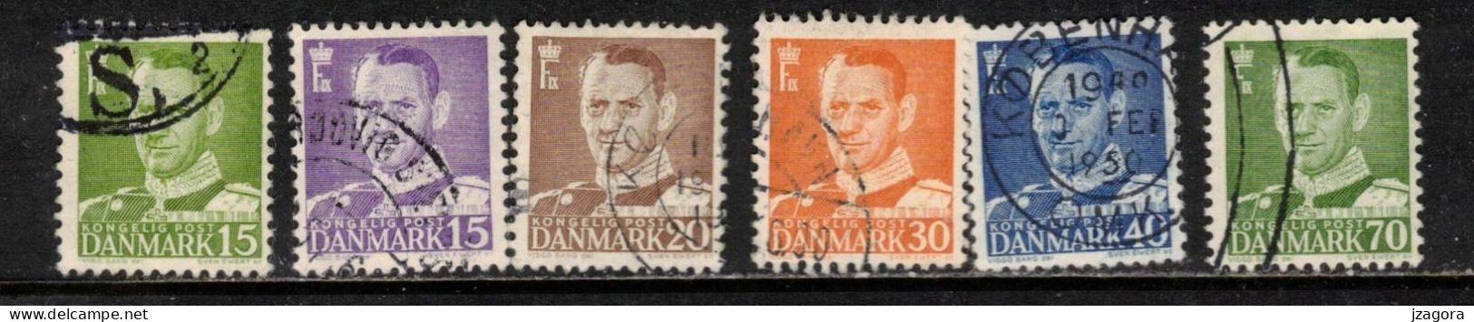 KING FREDERIK IX DENMARK DANMARK DÄNEMARK 1948  MI 302 303 305 308 310 317 USED - Oblitérés