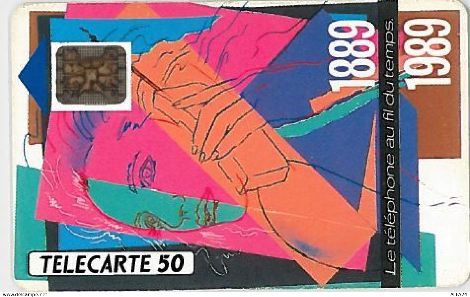 TELECARTE F92A TELEPHONE AU FIL DU TEMPS - 1990