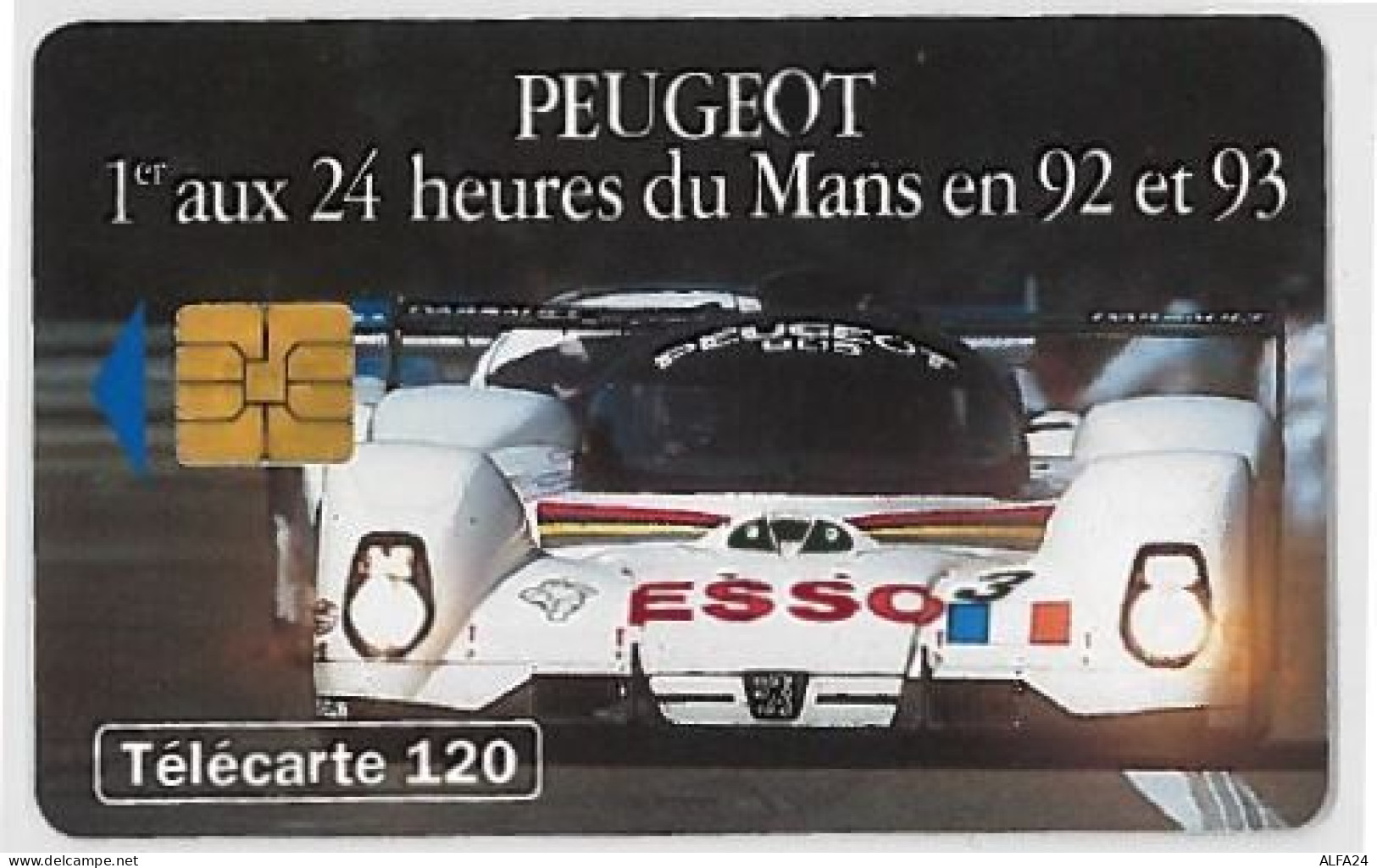 TELECARTE F404 PEUGEOT VOITURE DE FACE - 1993