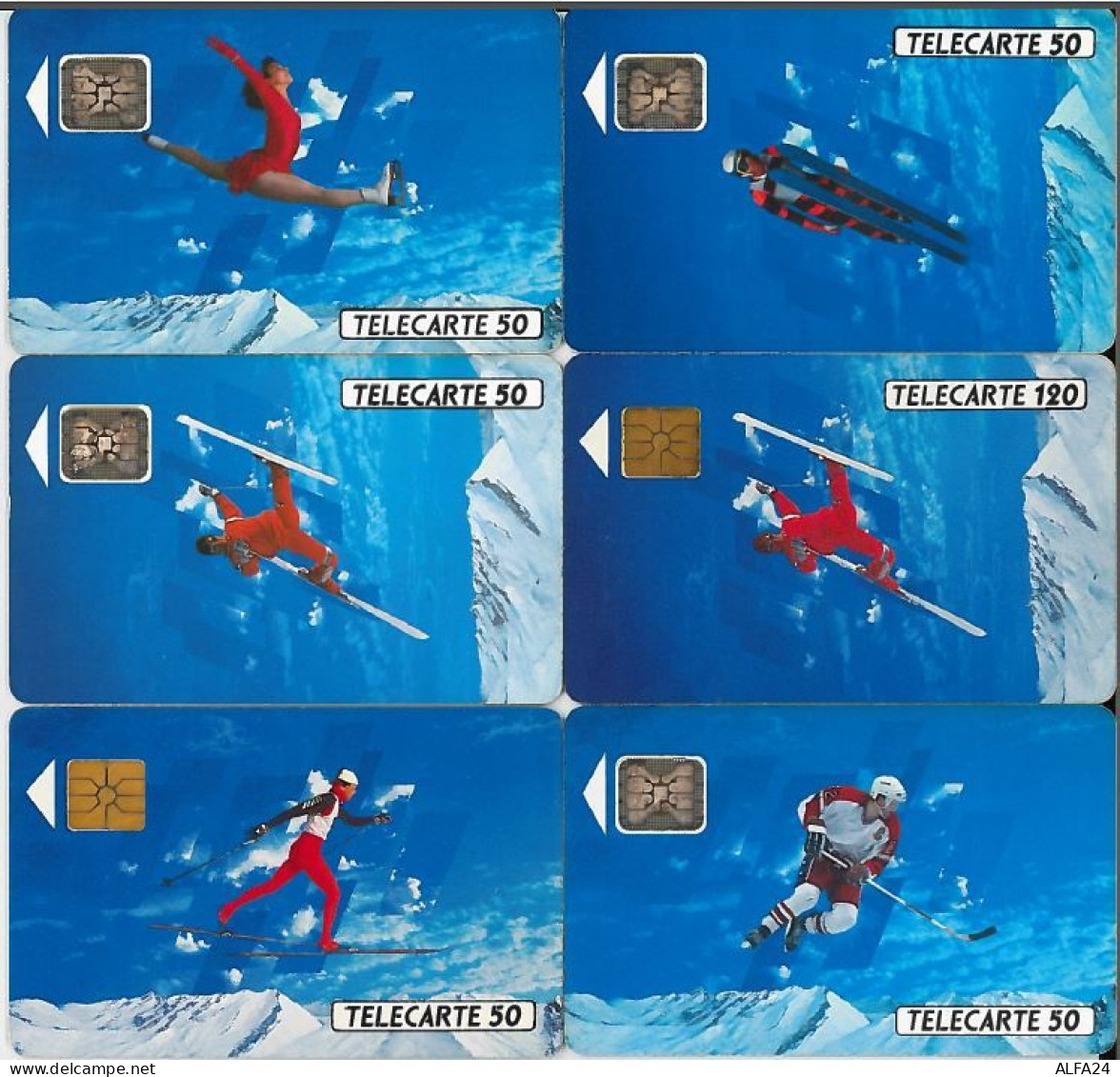 LOTTO 6 TELECARTE FRANCESI ANNO 1991  (91 22 - 1991