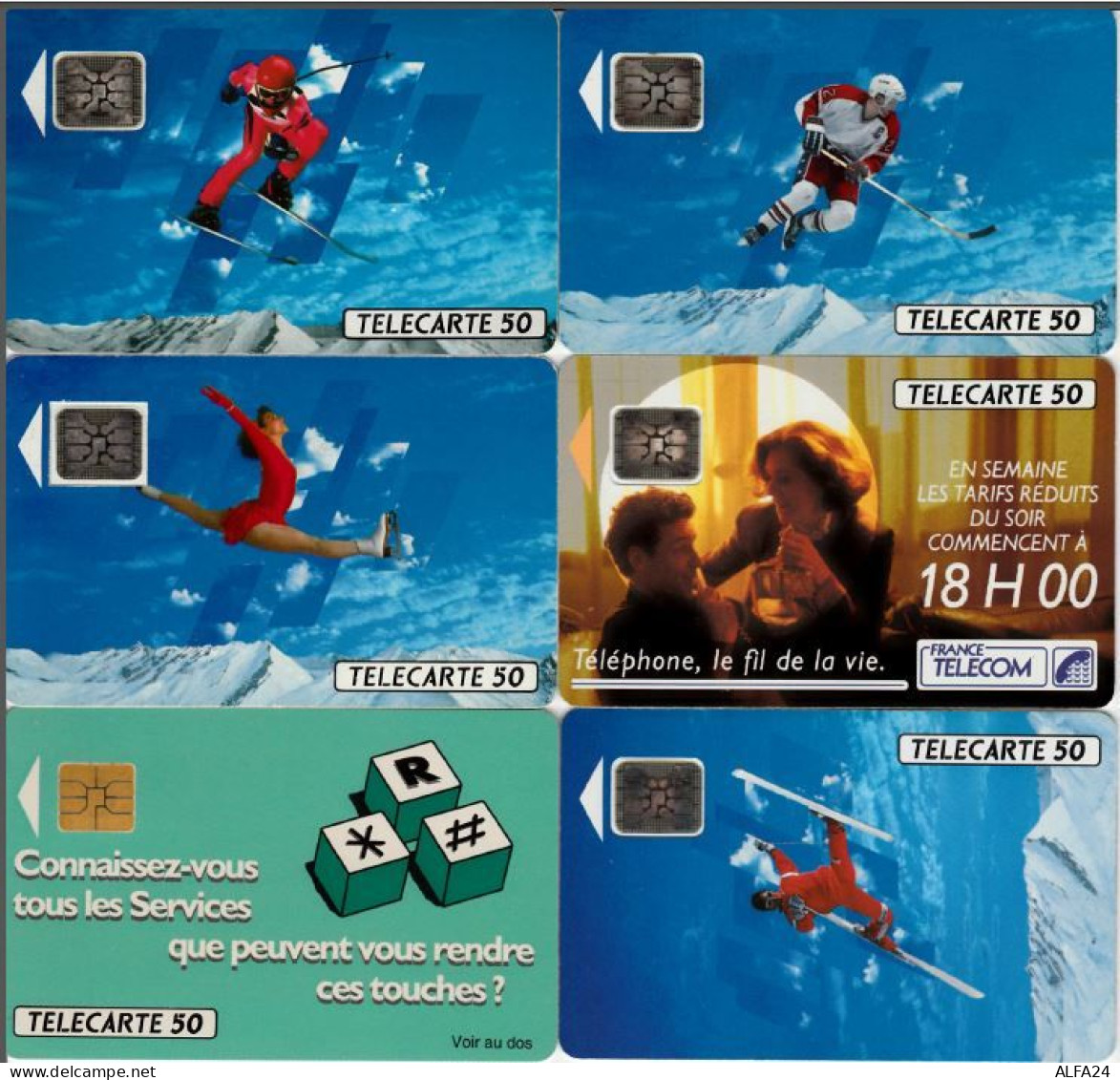 LOTTO 6 TELECARTE FRANCESI ANNO 1991  (91 7 - 1991