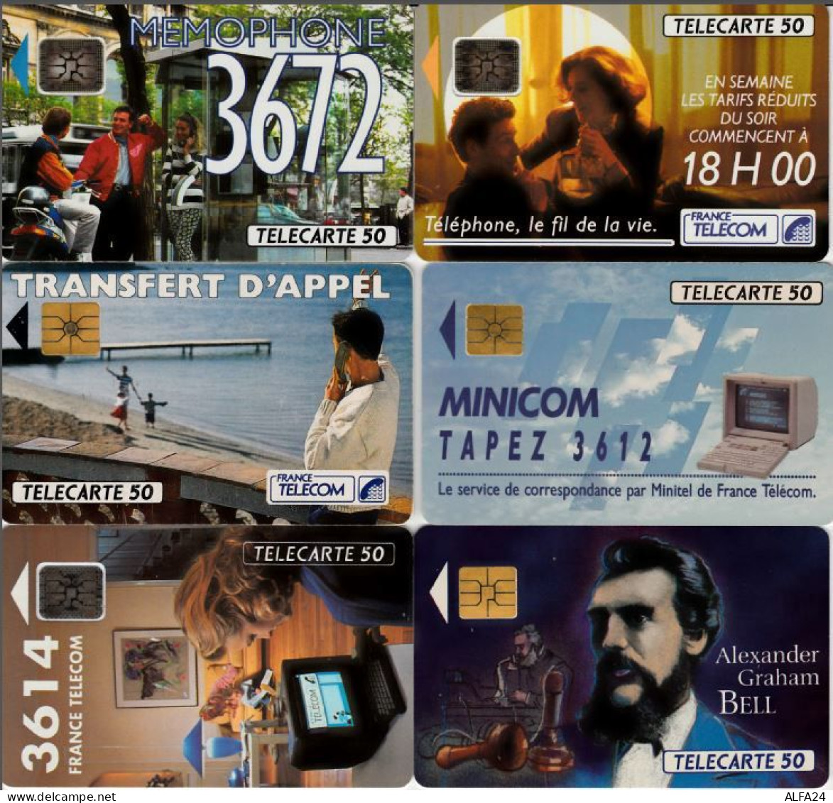 LOTTO 6 TELECARTE FRANCESI ANNO 1992 (92 1 - 1992