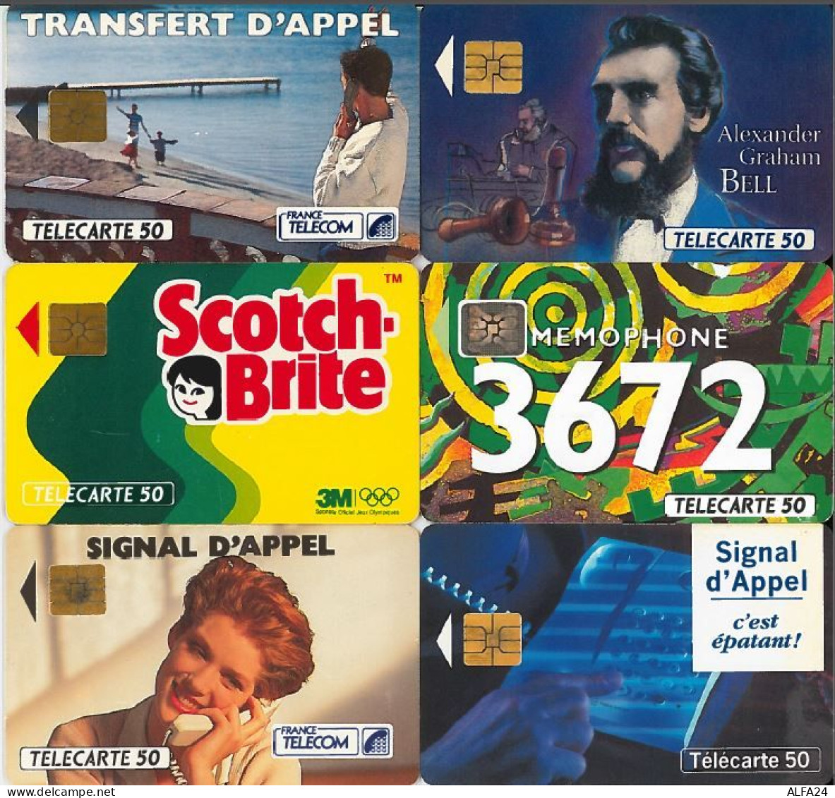 LOTTO 6 TELECARTE FRANCESI ANNO 1992 (92 22 - 1992