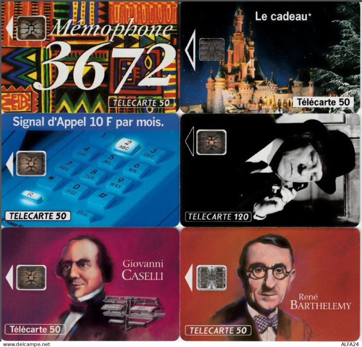 LOTTO 6 TELECARTE FRANCESI ANNO 1993 (93 1 - 1993