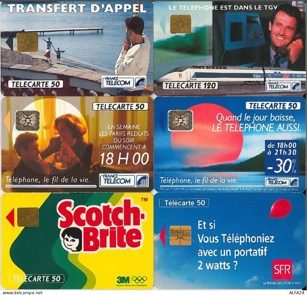 LOTTO 6 TELECARTE FRANCESI ANNO 1992 (92 23 - 1992