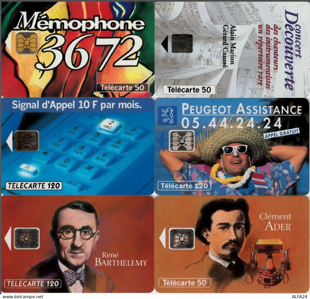 LOTTO 6 TELECARTE FRANCESI ANNO 1993 (93 14 - 1993