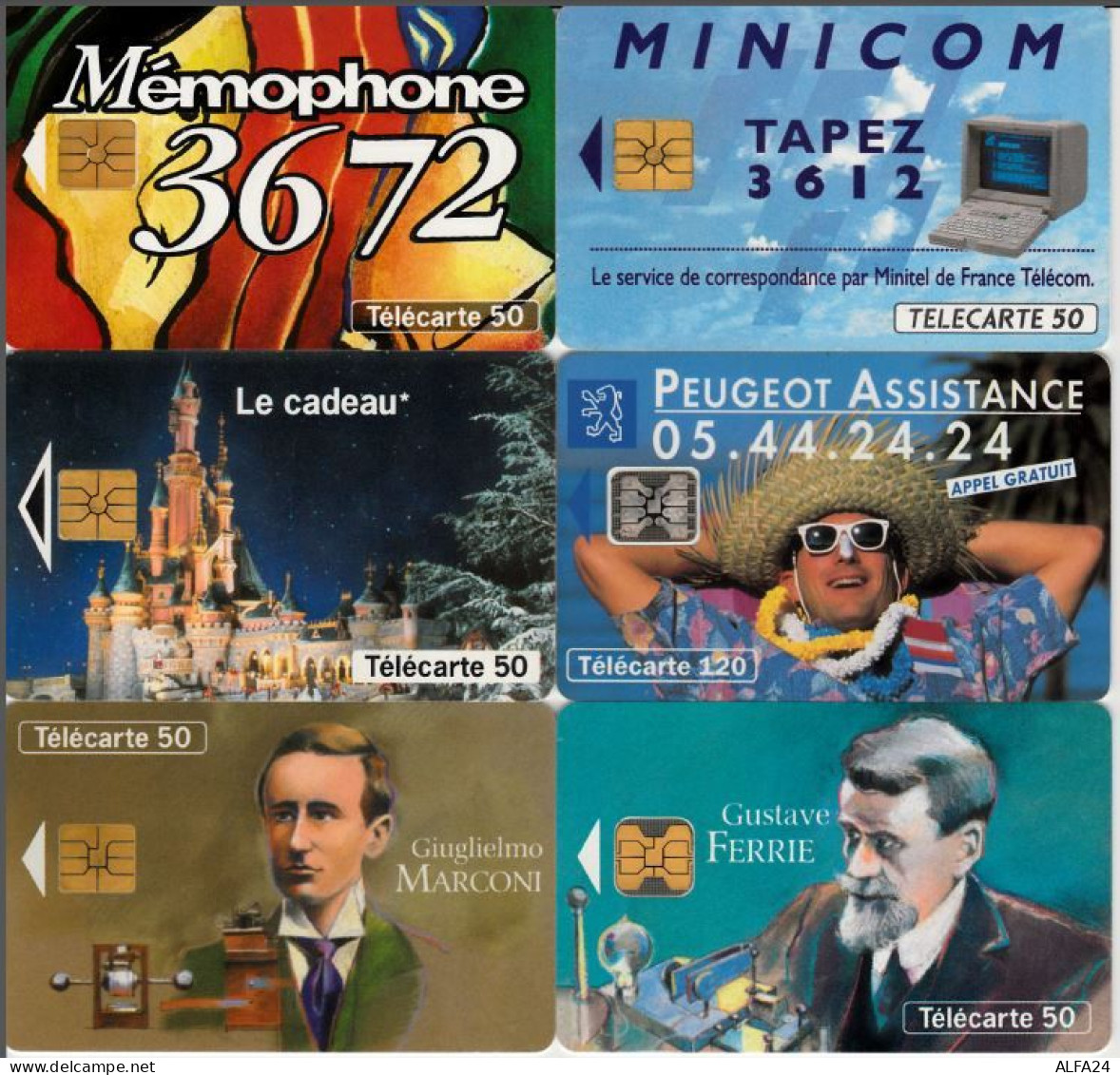 LOTTO 6 TELECARTE FRANCESI ANNO 1993 (93 19 - 1993