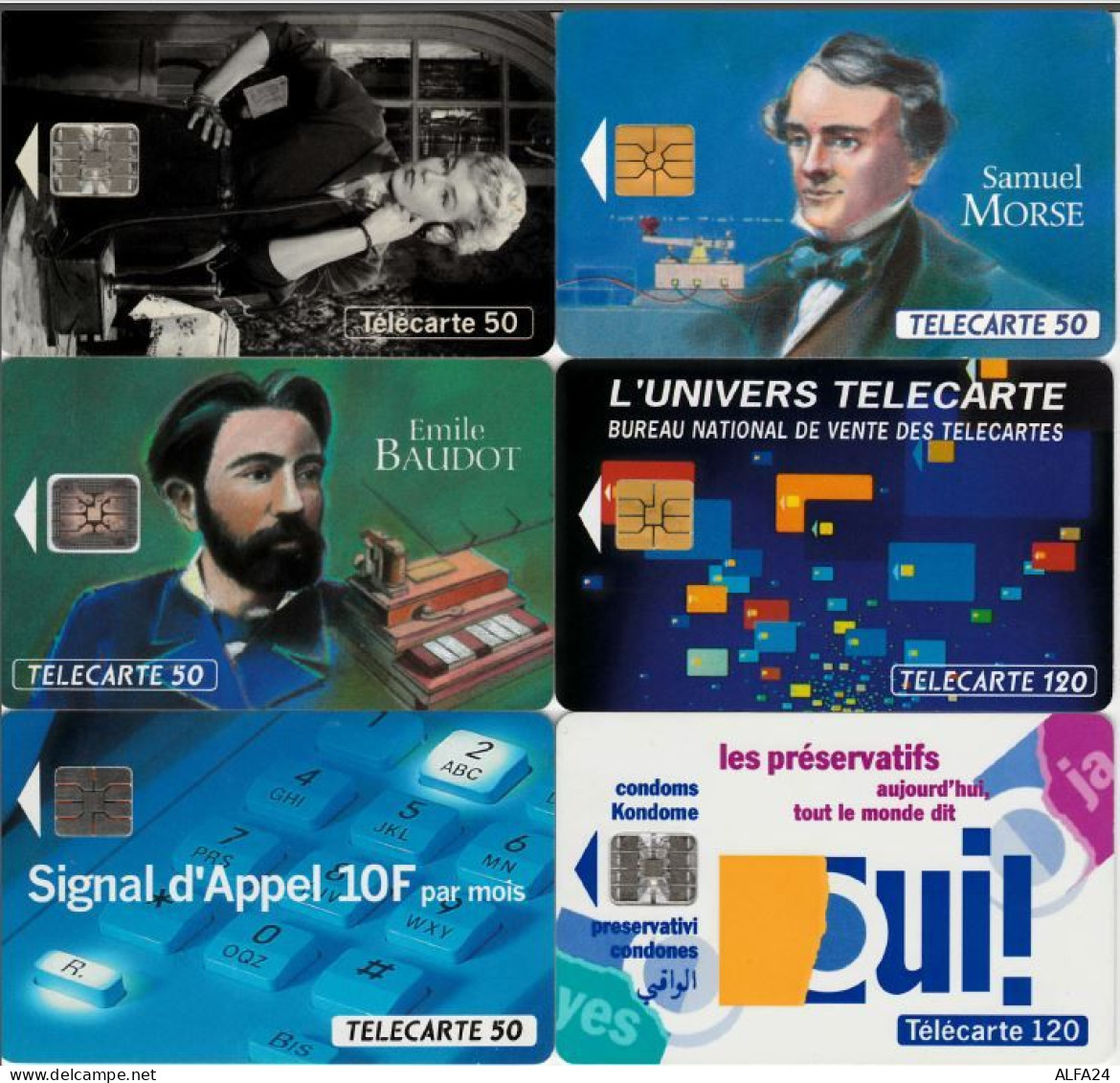 LOTTO 6 TELECARTE FRANCESI ANNO 1993 (93 20 - 1993