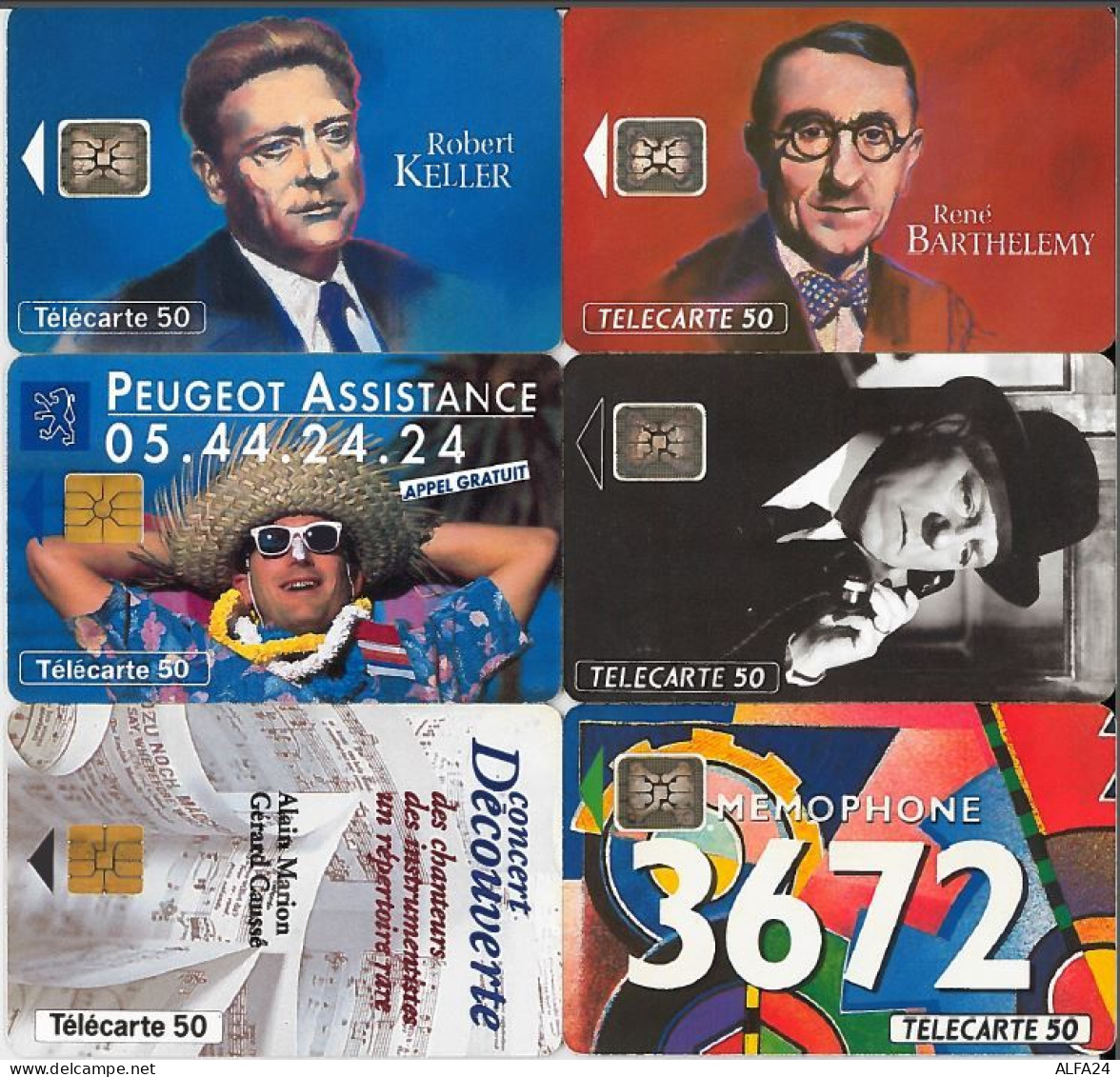 LOTTO 6 TELECARTE FRANCESI ANNO 1993 (93 31 - 1993