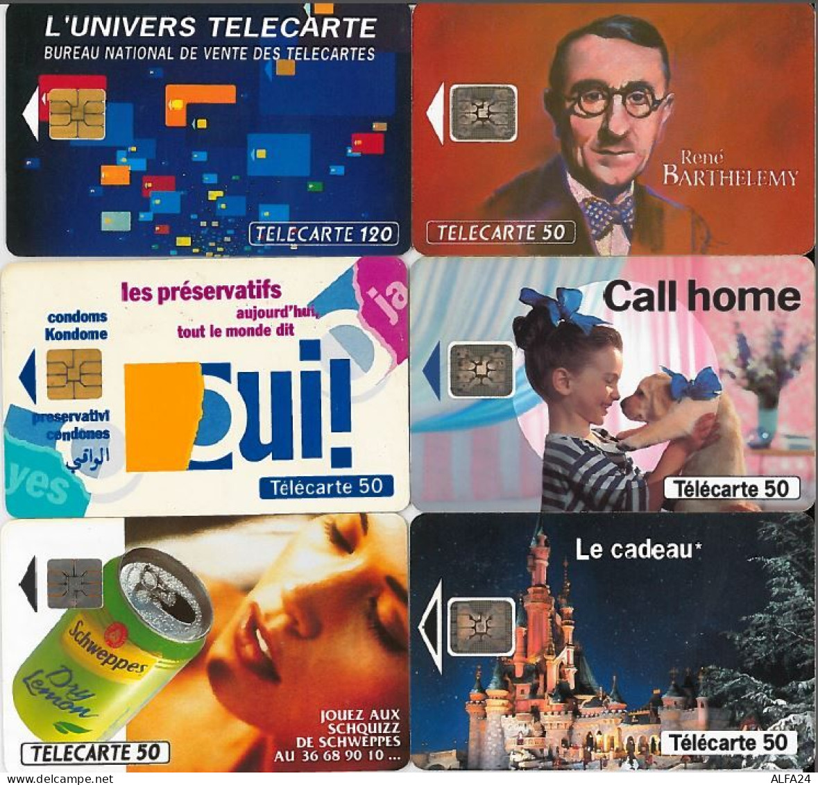 LOTTO 6 TELECARTE FRANCESI ANNO 1993 (93 33 - 1993