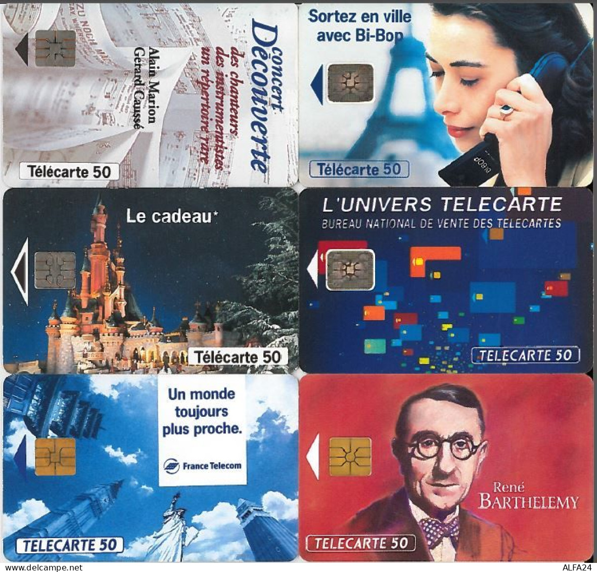 LOTTO 6 TELECARTE FRANCESI ANNO 1993 (93 44 - 1993