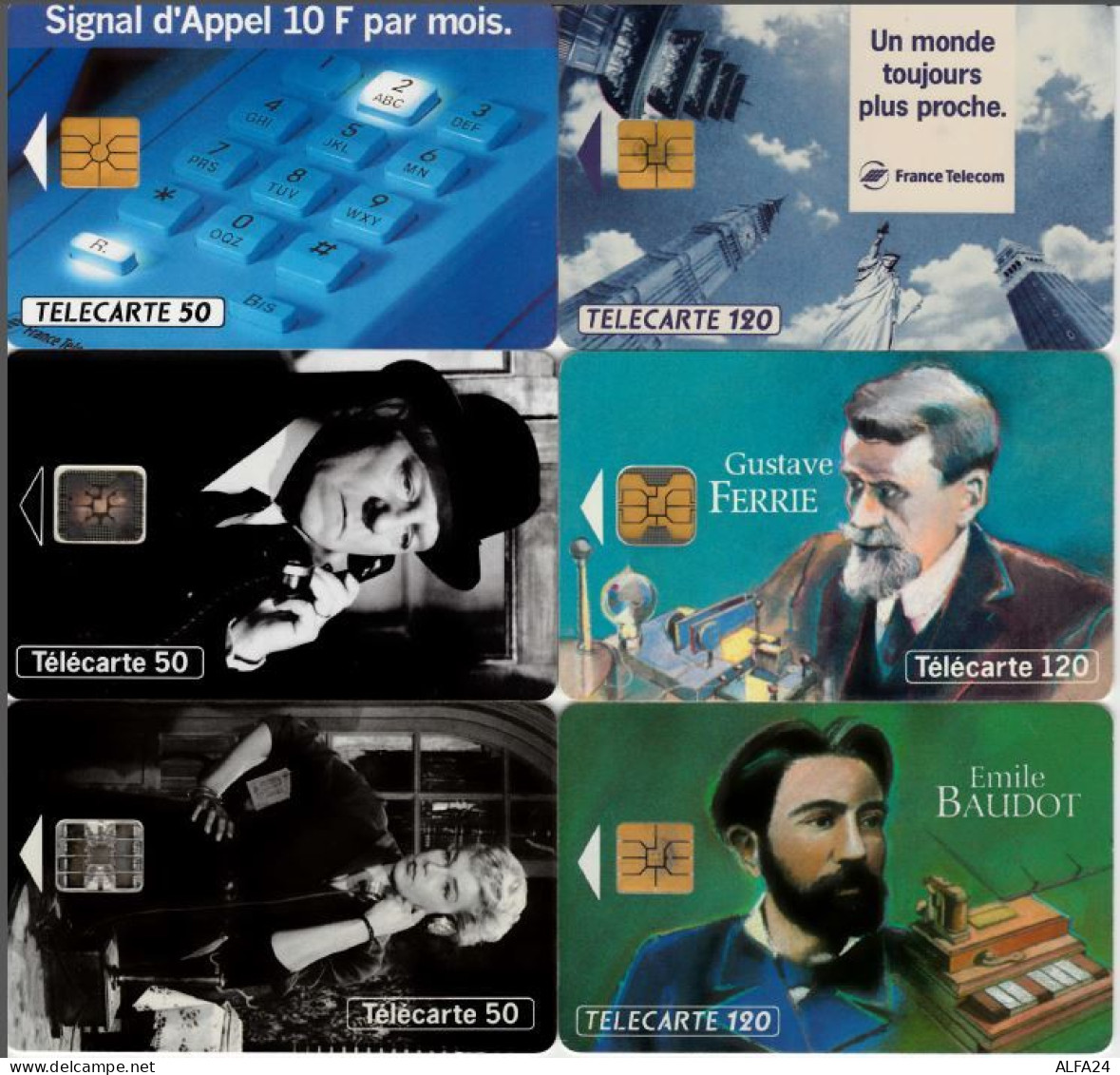 LOTTO 6 TELECARTE FRANCESI ANNO 1993 (93 4 - 1993