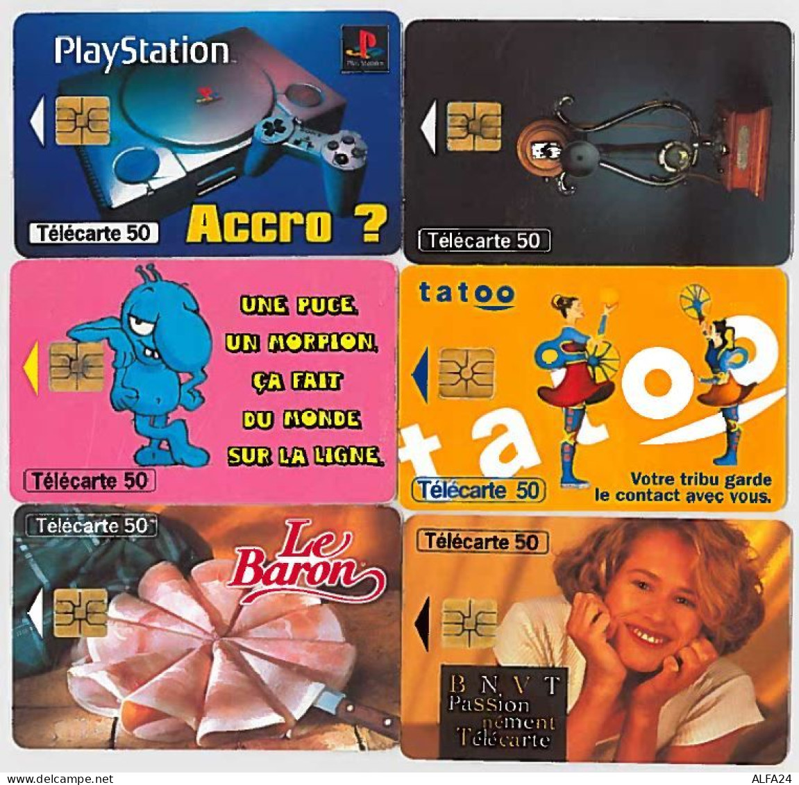 LOTTO 6 TELECARTE FRANCESI ANNO 1996 (96 1 - 1996