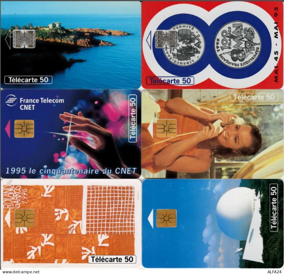 LOTTO 6 TELECARTE FRANCESI ANNO 1995 (95 7 - 1995